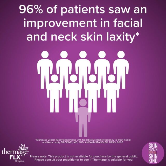 Thermage tightens skin. 

96% of patients saw an improvement in facial and neck skin laxity*

Book a consultation with a Thermage provider today and find out how Thermage can help you. 

Search https://thermage.com.au/find-a-provider/ or click on the link in our bio.

Please note: This product is not available for purchase by the general public. Please consult your practitioner to see if Thermage is suitable for you.

*Multipass Vector (Mpave)Technique with Nonablative Radiofrequency to Treat Facial and Neck Laxity ERICFINZI, MD, PHD, ANDAMYSPANGLER, MPAS, 2005.

#ForAllSkinKind #AllSkinTypes #RealResults #LastingResults #SkinRejuvenation #NonInvasive #Skin #SkinHealth #HealthySkin #Collagen #Wrinkles #Face #Eyes #Body #Thermage #ThermageFLX #ThermageAU #ThinkThermage #Radiofrequency #GetBackToTheRealYou #BeAnOriginal