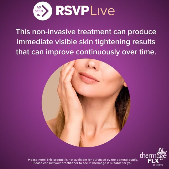 As Seen In: RVSP Live

This non-invasive treatment can produce immediate visible skin tightening results that can improve continuously over time, using radiofrequency to boost collagen production from the deepest layers for fresher, younger looking skin. 

Learn more about Thermage here: https://thermage.com.au/ or click the link in our bio.

Please note: This product is not available for purchase by the general public. Please consult your practitioner to see if Thermage is suitable for you.

#RSVPLive #SkinHealth #ForAllSkinKind #AllSkinTypes #Thermage #ThermageFLX #ThermageAU #Collagen #Wrinkles #ThinkThermage #Radiofrequency #GetBackToTheRealYou #BeAnOriginal