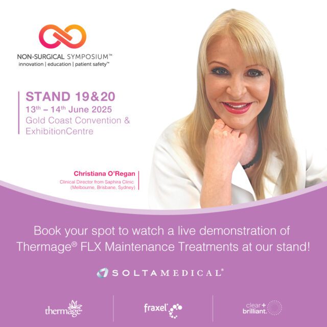 A Chance to Meet the Experts
Ready to take your practice to the next level?
Join Solta Medical at the Non-Surgical Symposium 2025 and meet the industry experts like Christina O’Regan from the Saphira Clinic. Learn from her experience with Thermage® FLX and how to expand your offering and retain customer loyalty.
🧠 Get exclusive insights into the Maintenance Touch-Up Protocol
🎯 Learn how to maximise results with targeted zone treatments
💬 Ask your clinical questions, live and in person
Whether you're new to Thermage® or ready to optimise your technique and clinic offering, our experts are here to guide you.
📍 Find us near the catering area
📅 Live demos are also available Friday and Saturday
🎯 Book your sessions today https://linktr.ee/ThermageAu (alternatively find the link in our Bio).
Please note: this event is for Healthcare Professionals only.
Please note: This product is not available for purchase by the general public. Please consult your practitioner to see if the treatment is suitable for you.
#NSS2025 #NSS #NonSurgical_Symposium #MeetTheExpert #SaphiraClinic #SoltaMedical #ThermageFLX #CosmeticPractitioners #ThermageAU #ClearAndBrilliantAu #ClearAndBrilliantTouch #FraxelAU #GoldCoastConventionAndExhibitionCentre